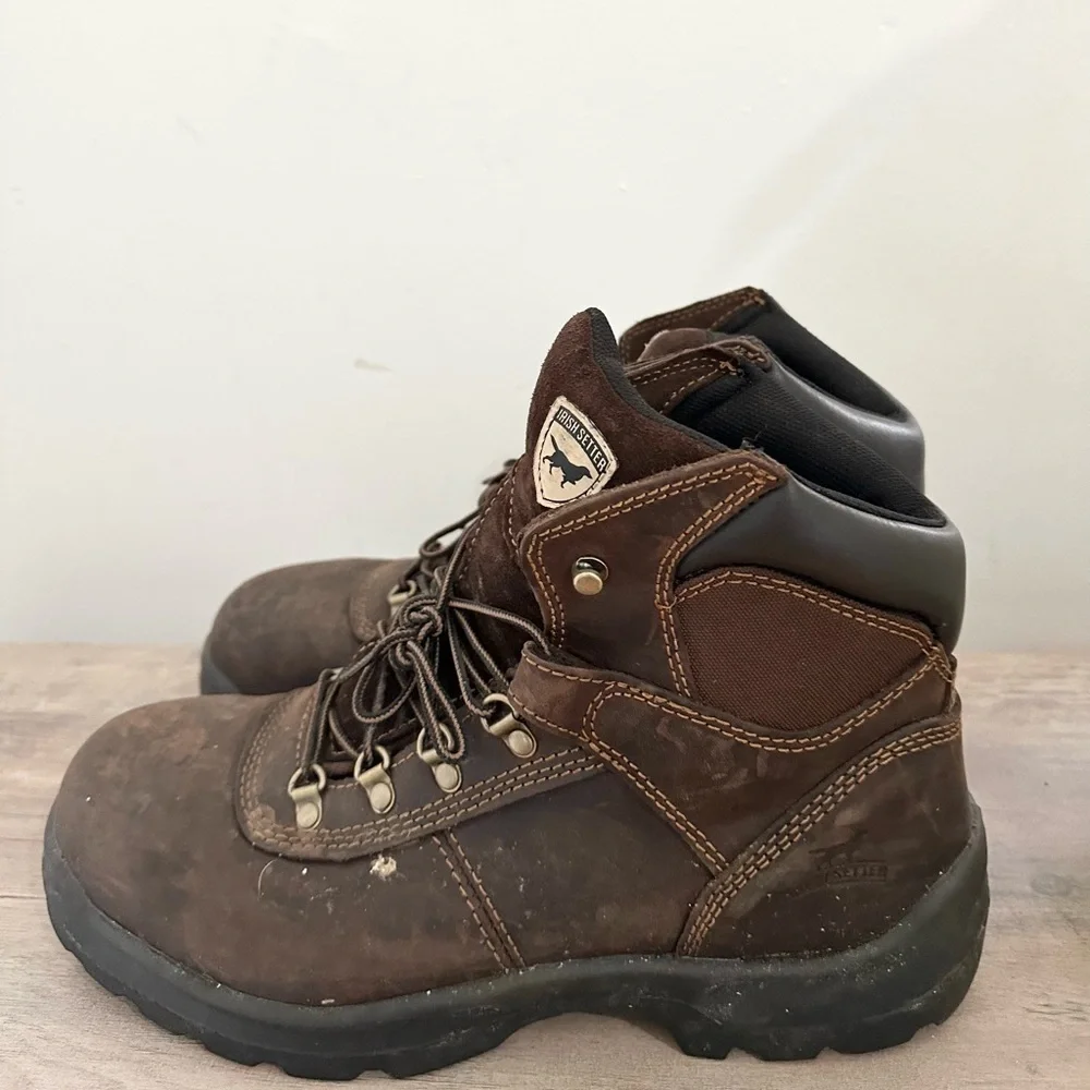 Irish Setter Ely Boots Men 12 Brown Leather Steel Toe Utility Work 6